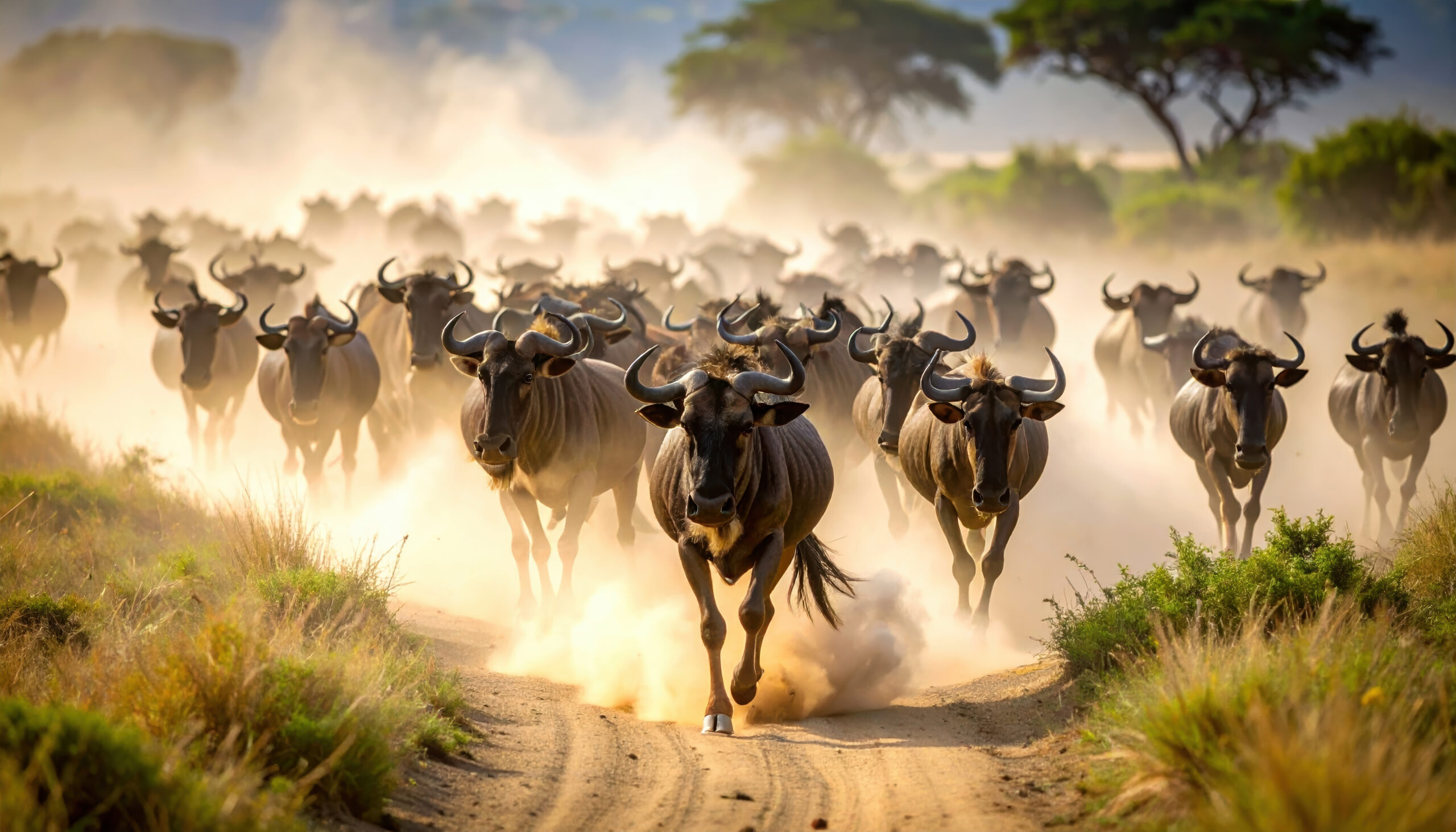 Great Wildebeest Migration safari in Serengeti National Park, Tanzania